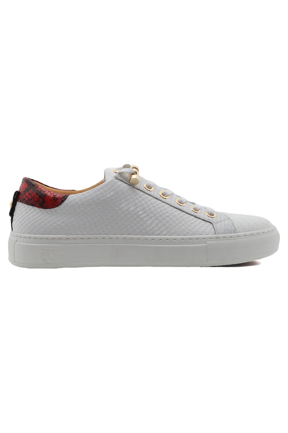 No Limits Low | White | Red | Python | Limited Edition - Giuliano Galiano | Handcrafted Luxury Sneakers Made In Italy