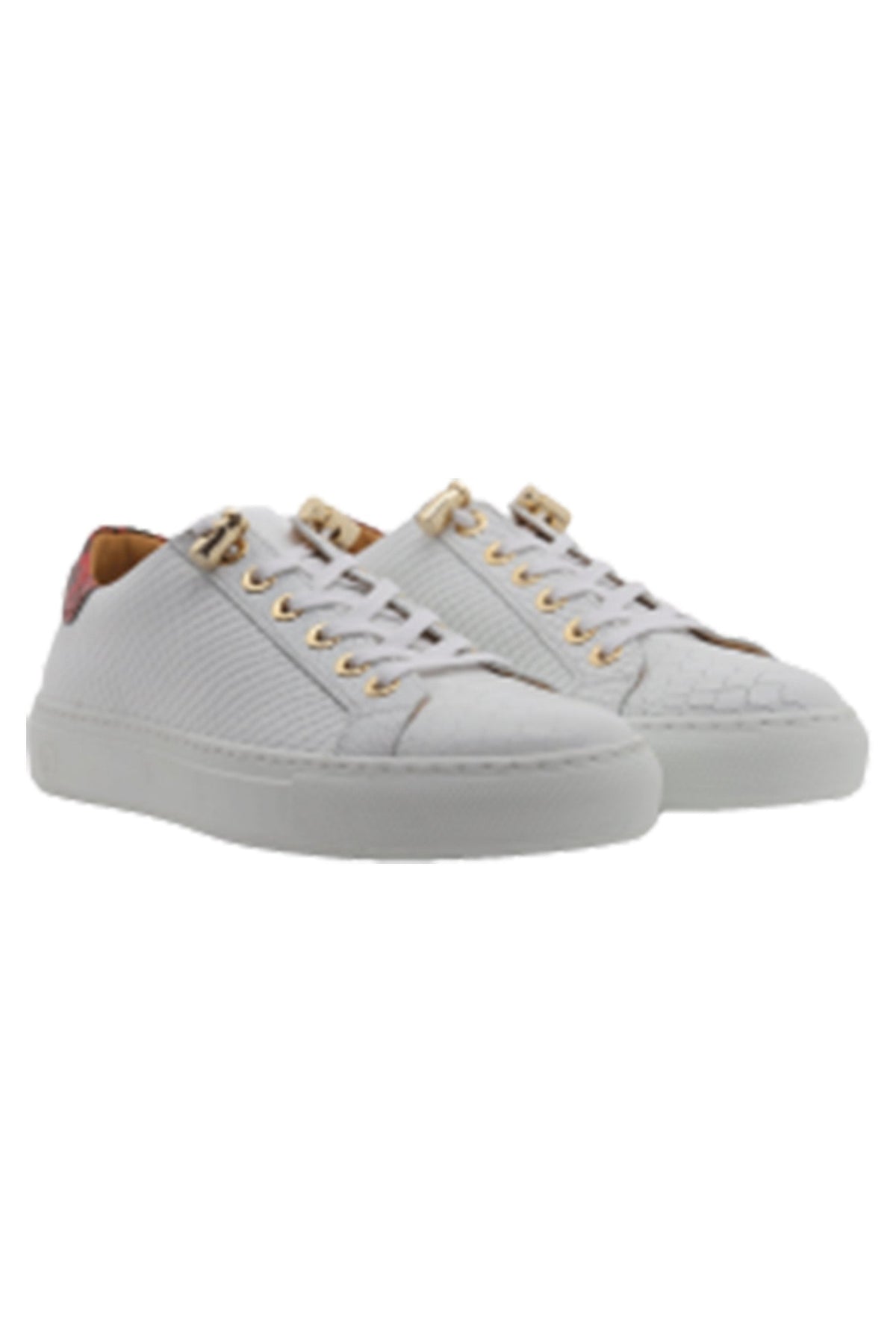 No Limits Low | White | Red | Python | Limited Edition - Giuliano Galiano | Handcrafted Luxury Sneakers Made In Italy