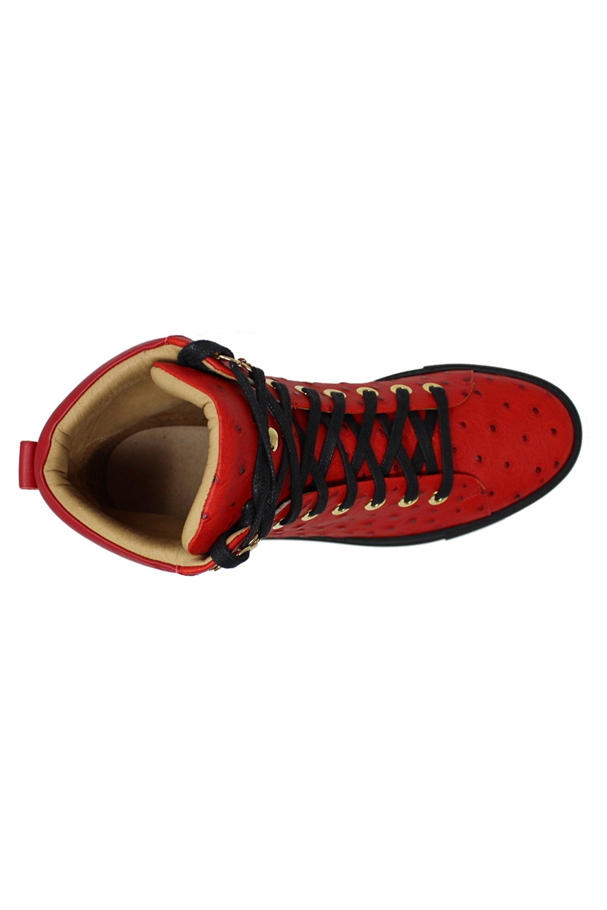 No Limits Red | Red | Ostrich | Limited Edition - Giuliano Galiano | Handcrafted Luxury Sneakers Made In Italy