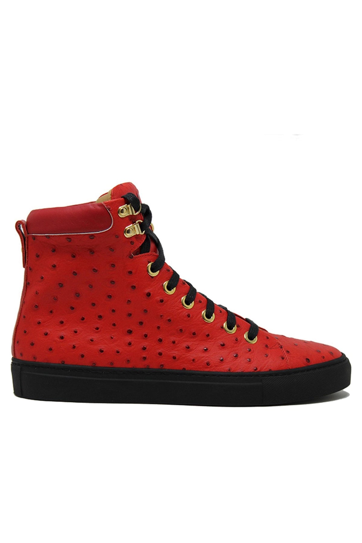 No Limits Red | Red | Ostrich | Limited Edition - Giuliano Galiano | Handcrafted Luxury Sneakers Made In Italy