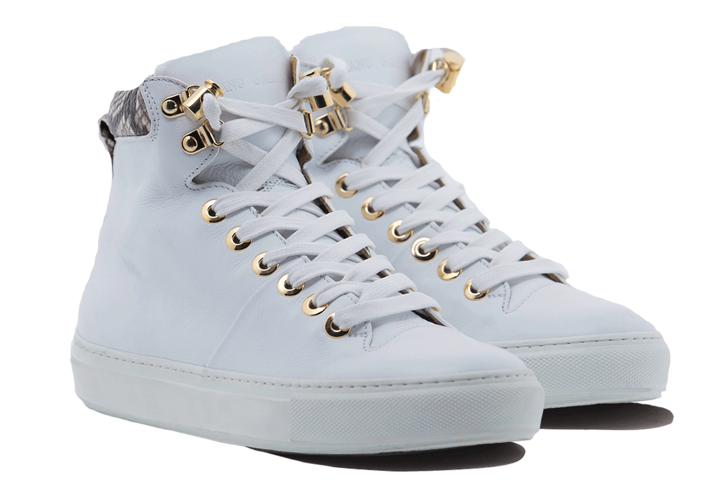 No Limits White | Grey | Leather | Limited Edition - Giuliano Galiano | Handcrafted Luxury Sneakers Made In Italy