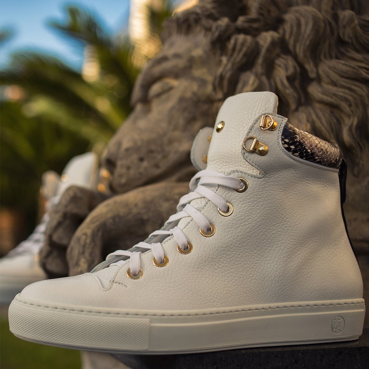 No Limits White | Grey | Leather | Limited Edition - Giuliano Galiano | Handcrafted Luxury Sneakers Made In Italy