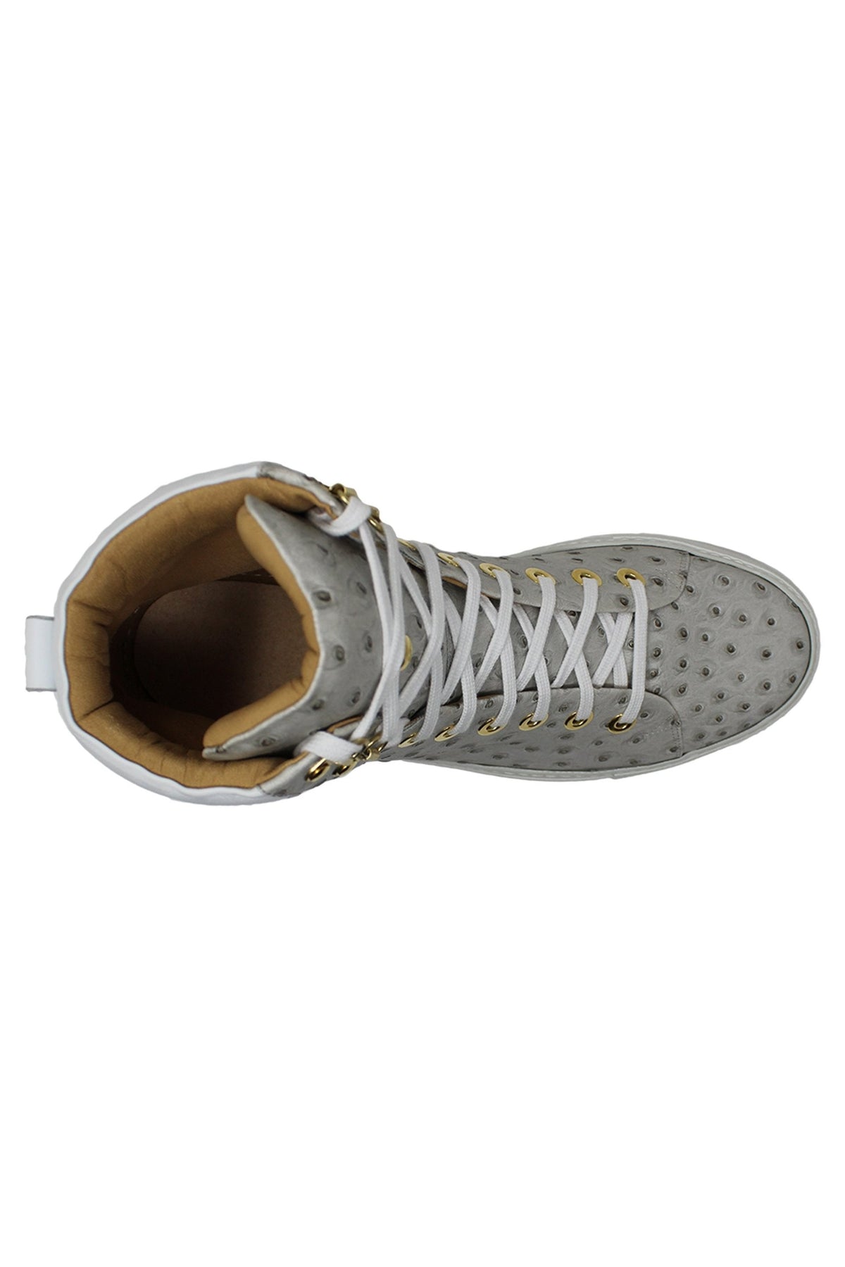 No Limits White | White | Ostrich | Limited Edition - Giuliano Galiano | Handcrafted Luxury Sneakers Made In Italy