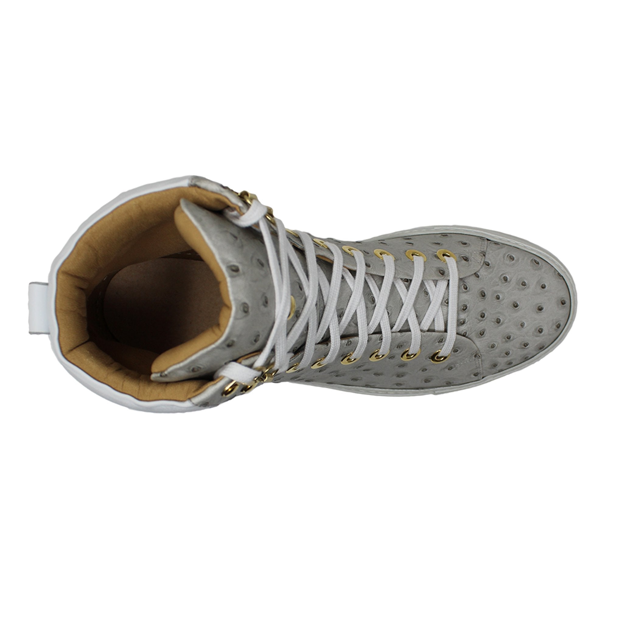 No Limits White | White | Ostrich | Limited Edition - Giuliano Galiano | Handcrafted Luxury Sneakers Made In Italy