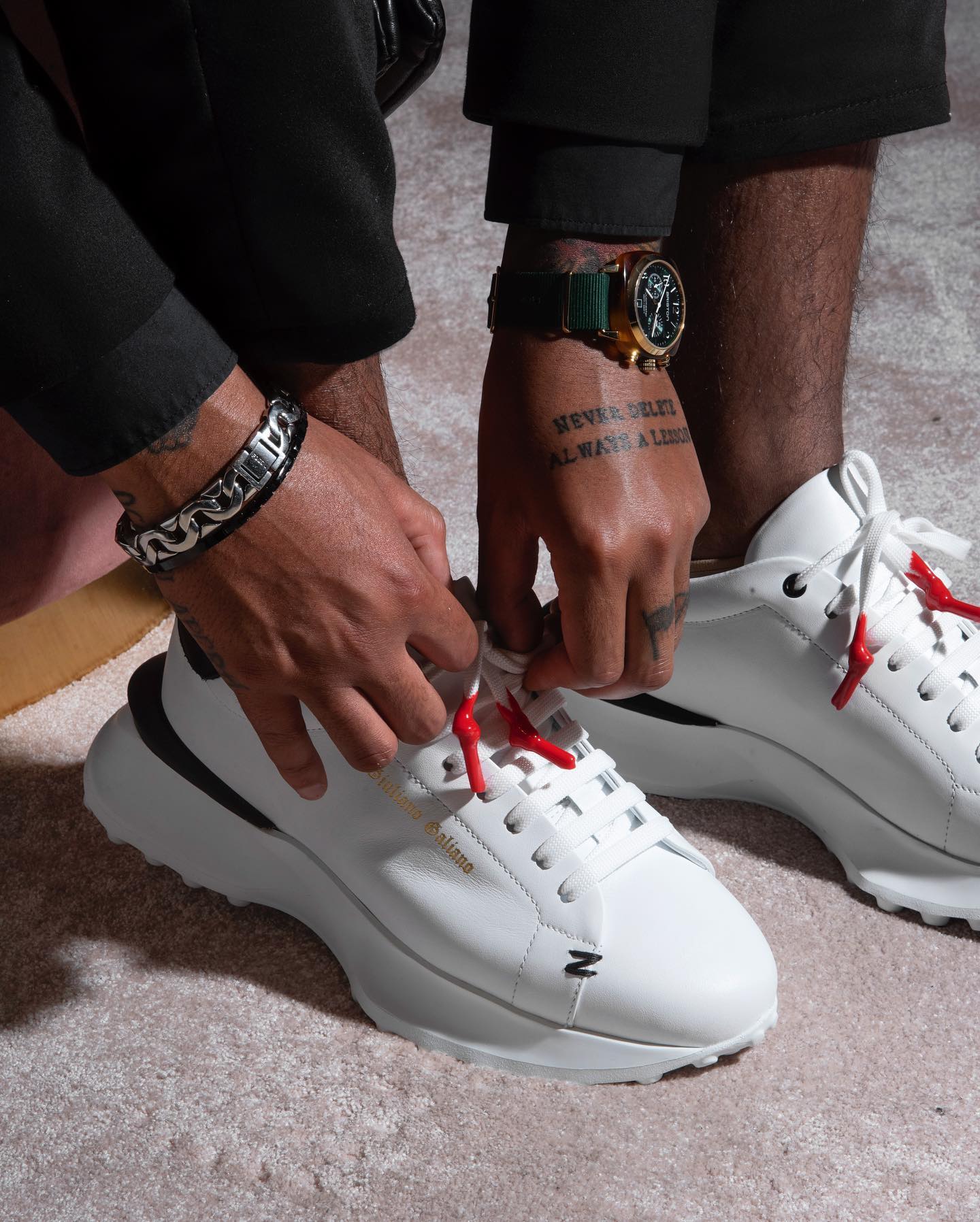 Raptor 1 | White Black - Giuliano Galiano | Handcrafted Luxury Sneakers Made In Italy