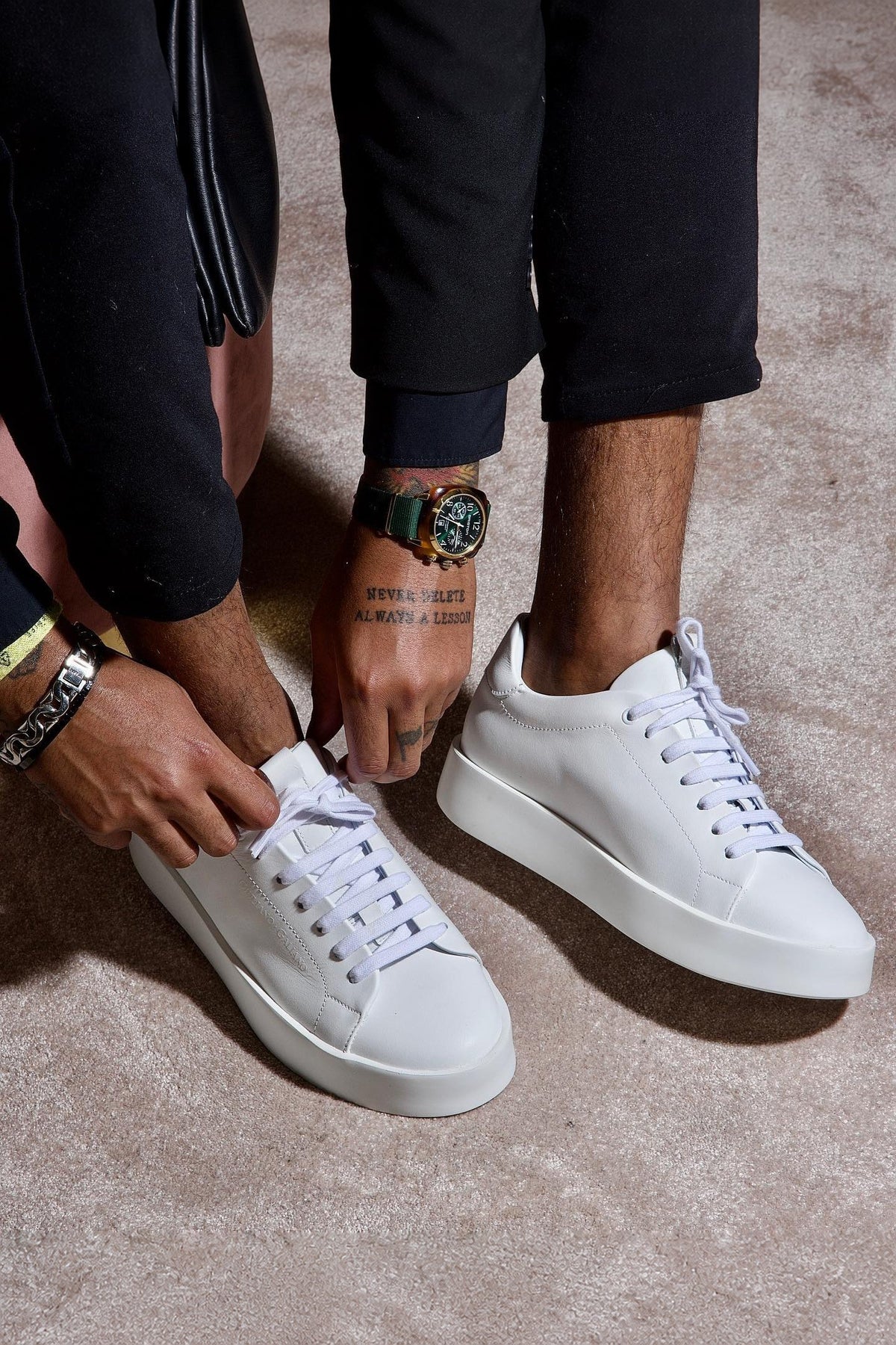 Road | White - Giuliano Galiano | Handcrafted Luxury Sneakers Made In Italy