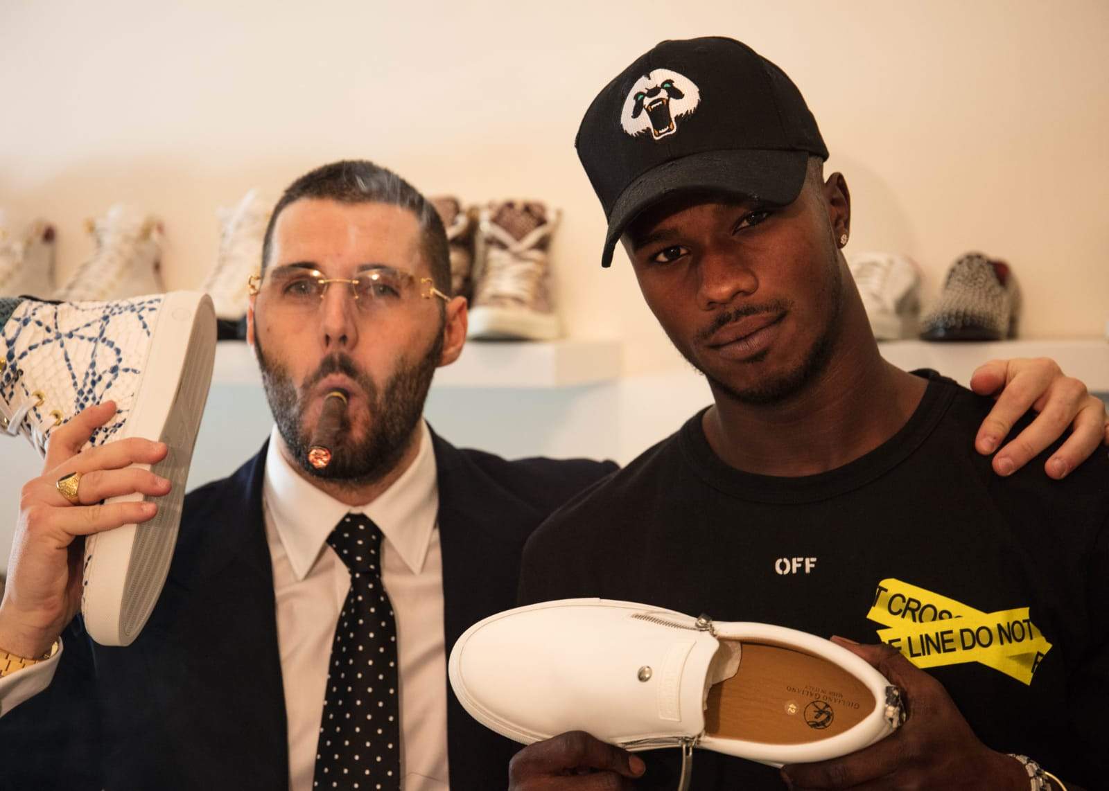 Slip - on White | Grey | Python - Giuliano Galiano | Handcrafted Luxury Sneakers Made In Italy