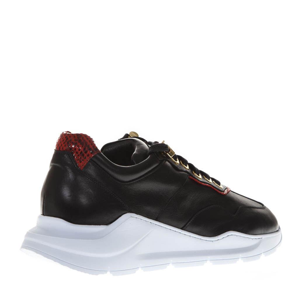 Sneakers | Black Leather | Woman - Giuliano Galiano | Handcrafted Luxury Sneakers Made In Italy