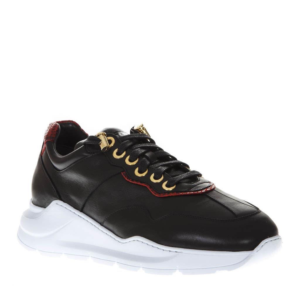 Sneakers | Black Leather | Woman - Giuliano Galiano | Handcrafted Luxury Sneakers Made In Italy