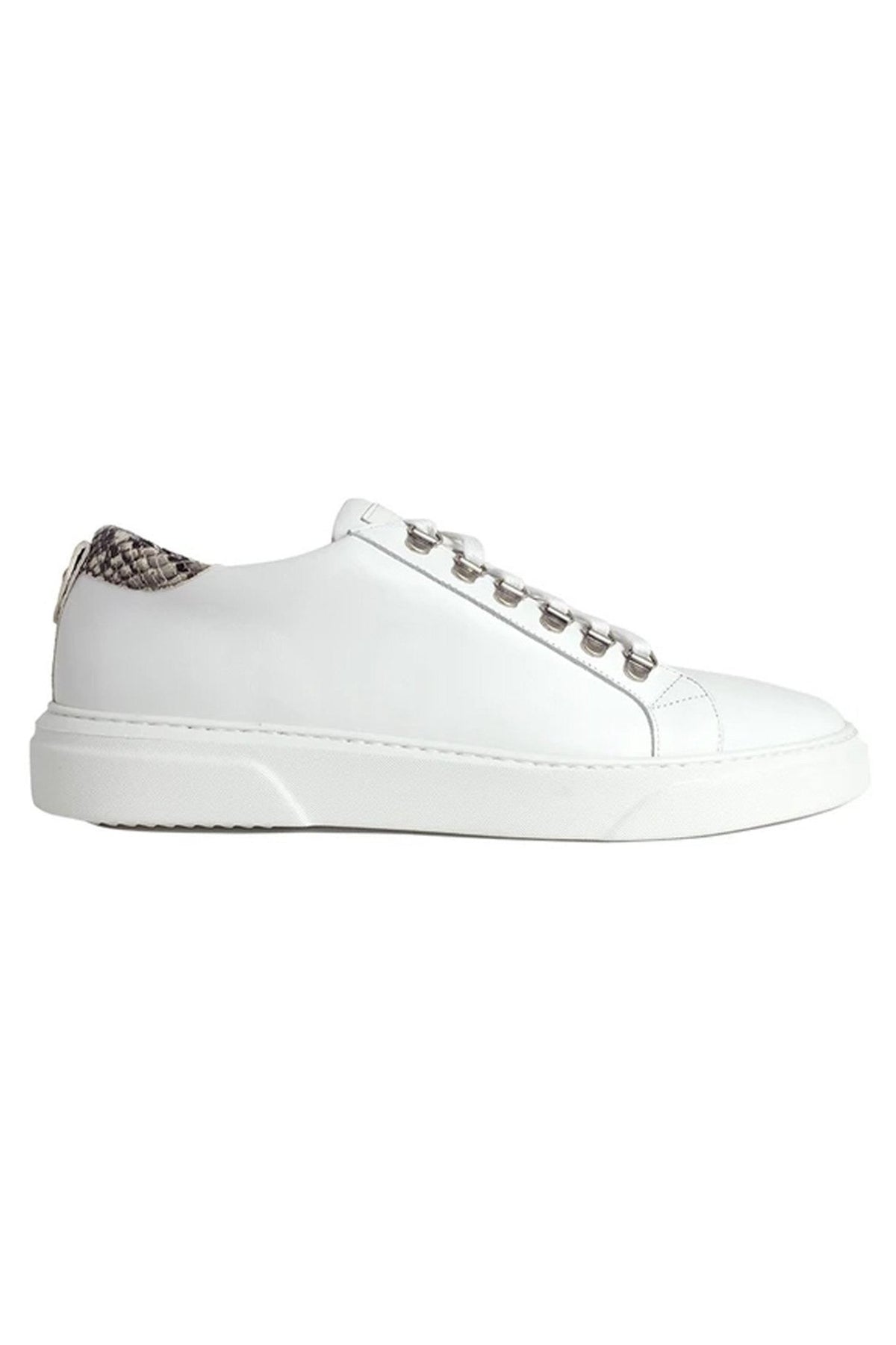V.I.P. VII Low White | Red & Grey - Giuliano Galiano | Handcrafted Luxury Sneakers Made In Italy