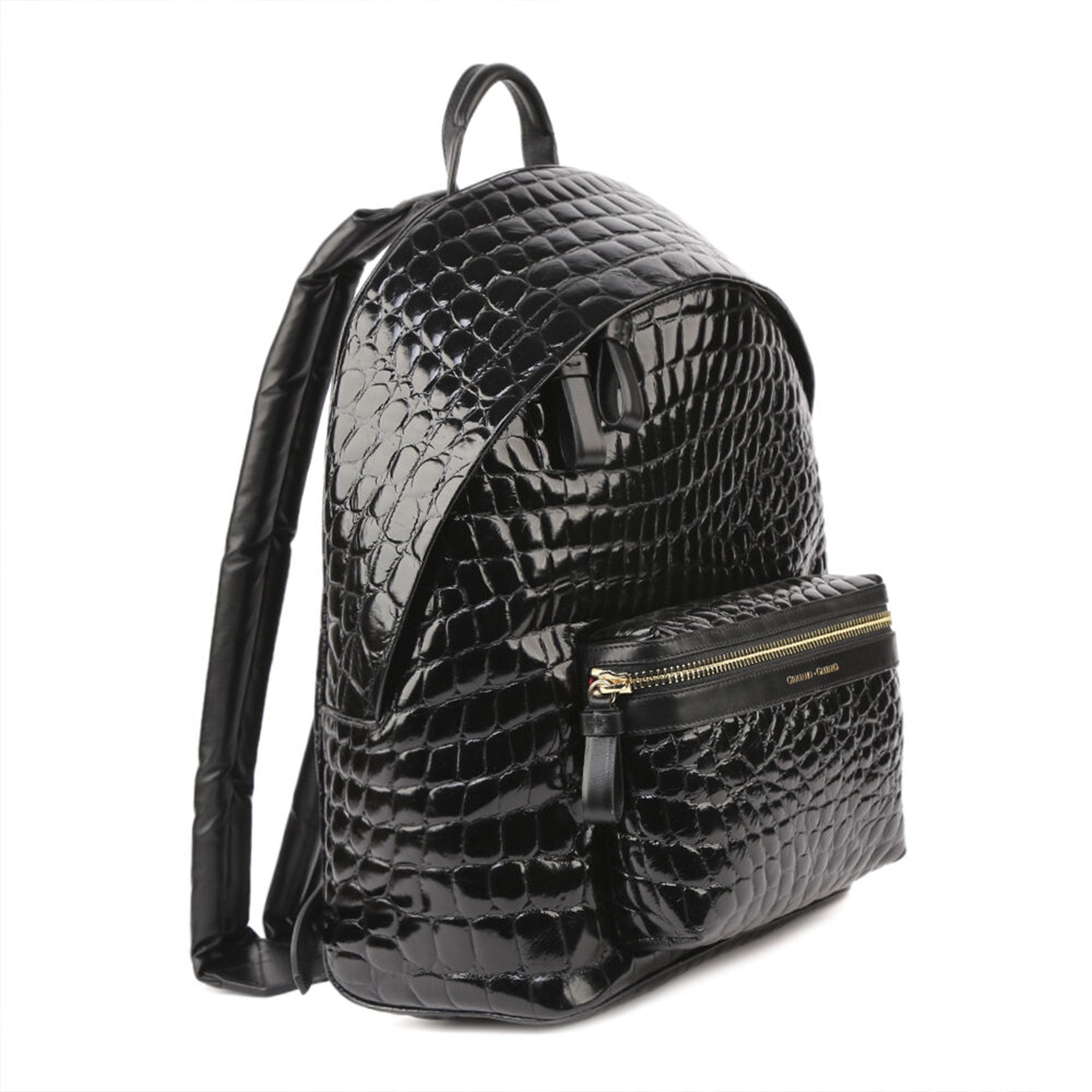<tc>Falcon Backpack | Crocodile-Effect Embossed Leather
</tc>