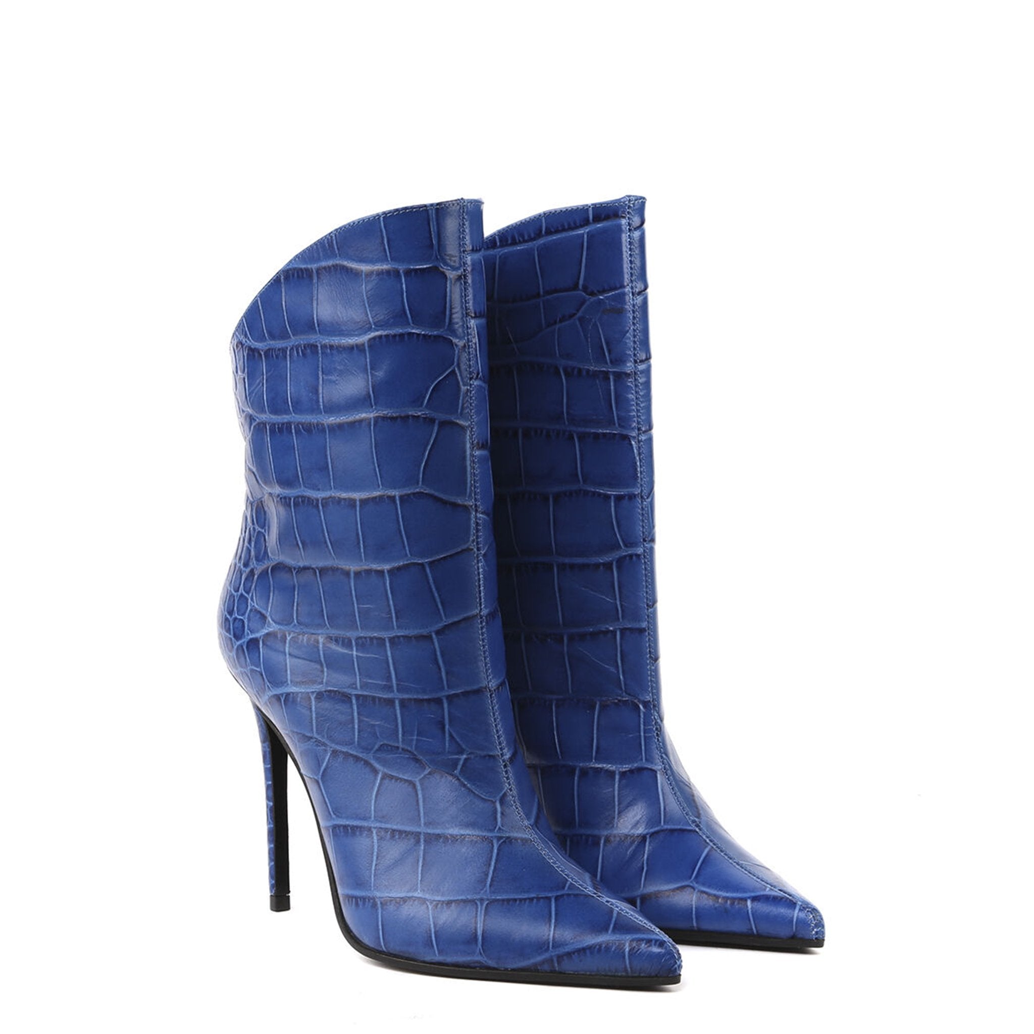 Stivali Elise | Blu | Stampa Pitone
