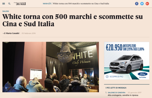 Il Sole 24 Ore | White Milano