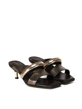 Edina Sandals | Effet de drapage | Or antique