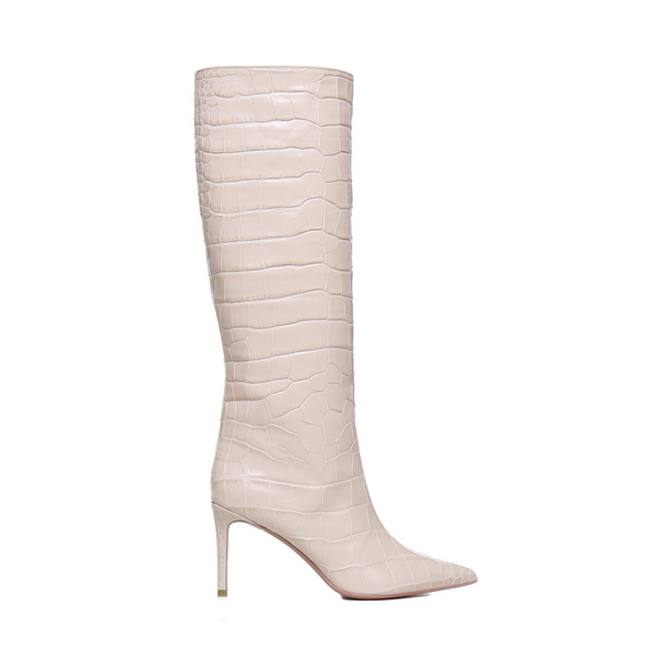 Elise High Boots | Natural | Stampa Coccodrillo | Woman