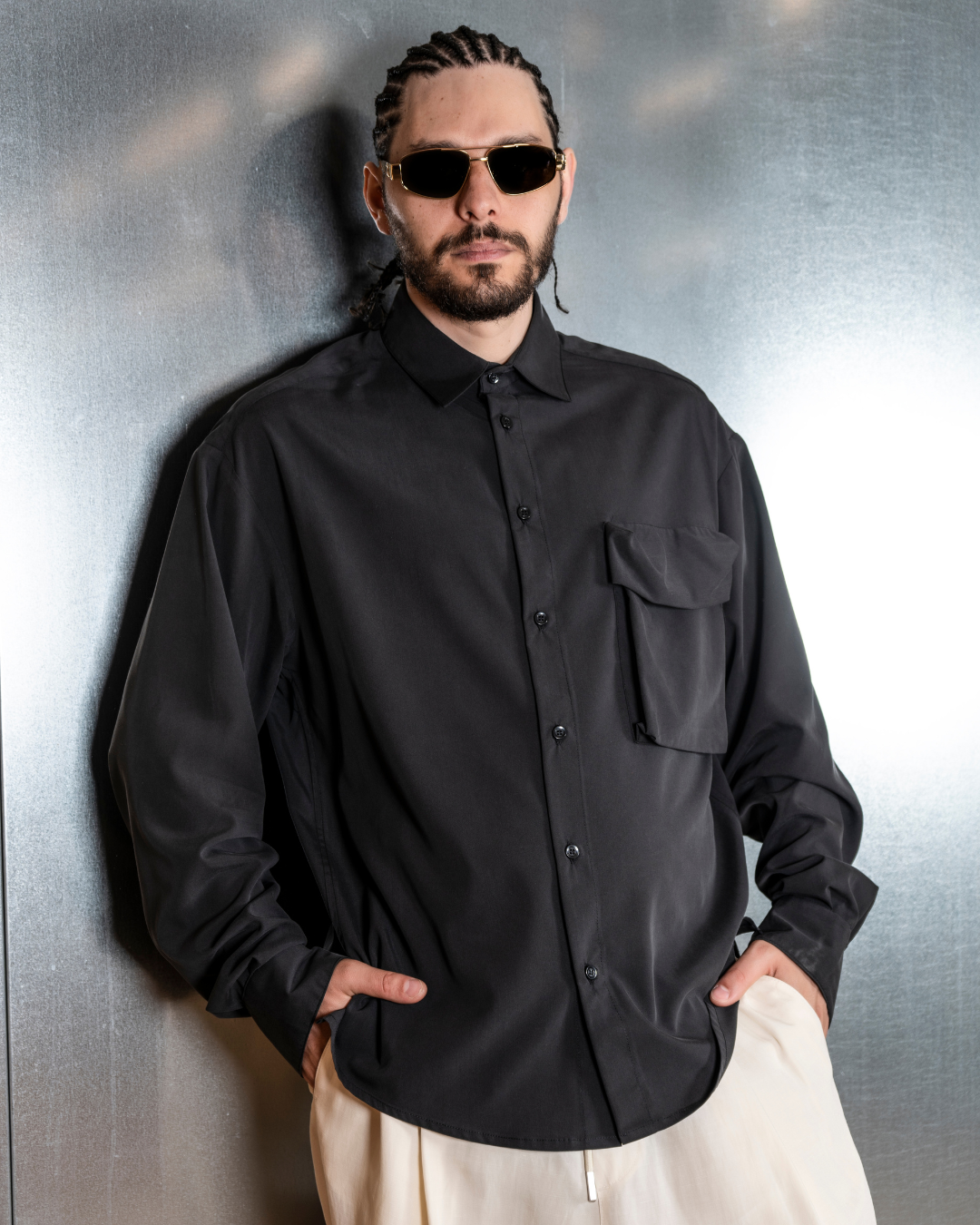 <tc>Magic Shirt With Zip | Black
</tc>