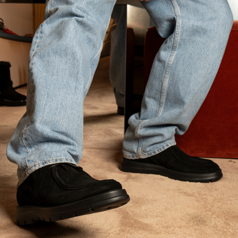 Stiefeletten | Schwarz | Aus Wildleder