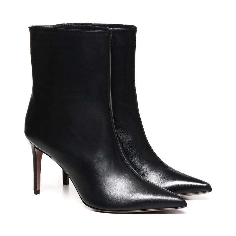 Botas Elisa | Cuero Liso Negro | Mujer