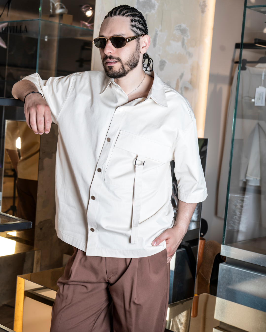<tc>Crop Dog Shirt | Sand
</tc>