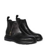 Diamond Bufalo Ankle Boots | Black | Leather