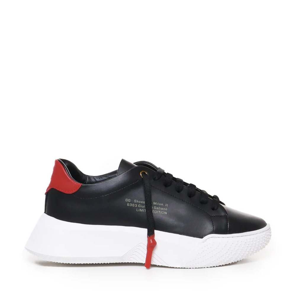 <tc>Nemesis Black | Red Leather
</tc>