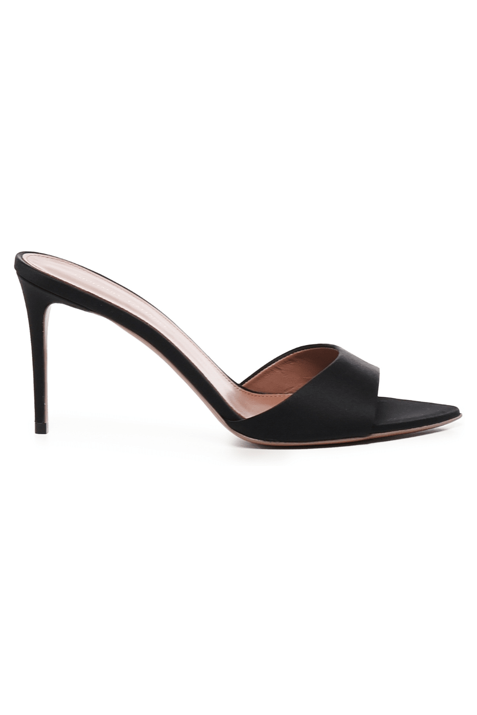 Alixia Sandal | In satin | Black - Giuliano Galiano | Handcrafted Luxury Sneakers Made In Italy