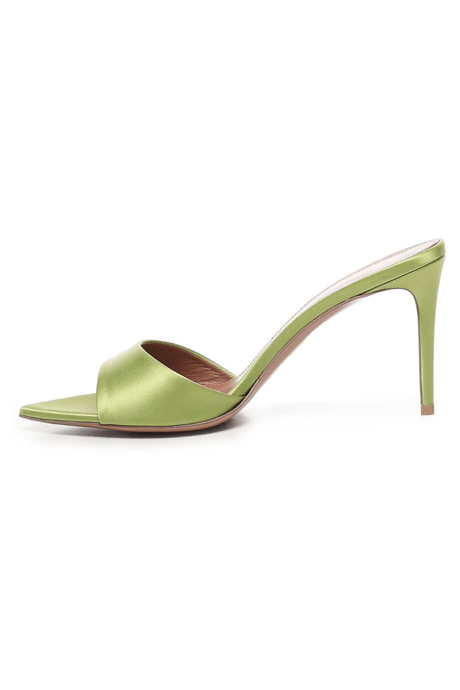 Alixia Sandal | In satin | Lime - Giuliano Galiano | Handcrafted Luxury Sneakers Made In Italy