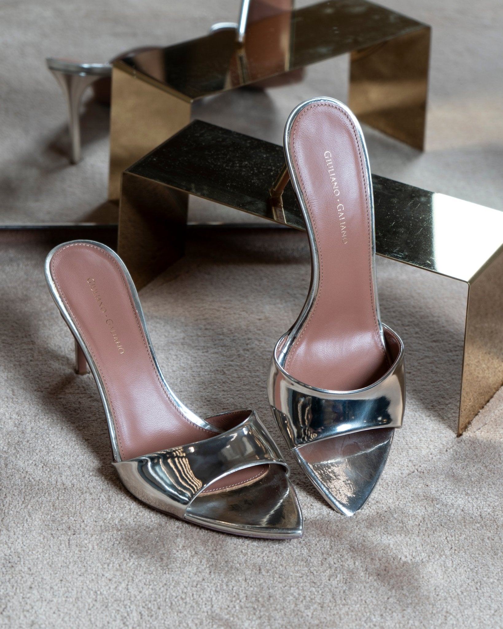 Alixia Sandal | Pelle | Platinum - Giuliano Galiano | Handcrafted Luxury Sneakers Made In Italy