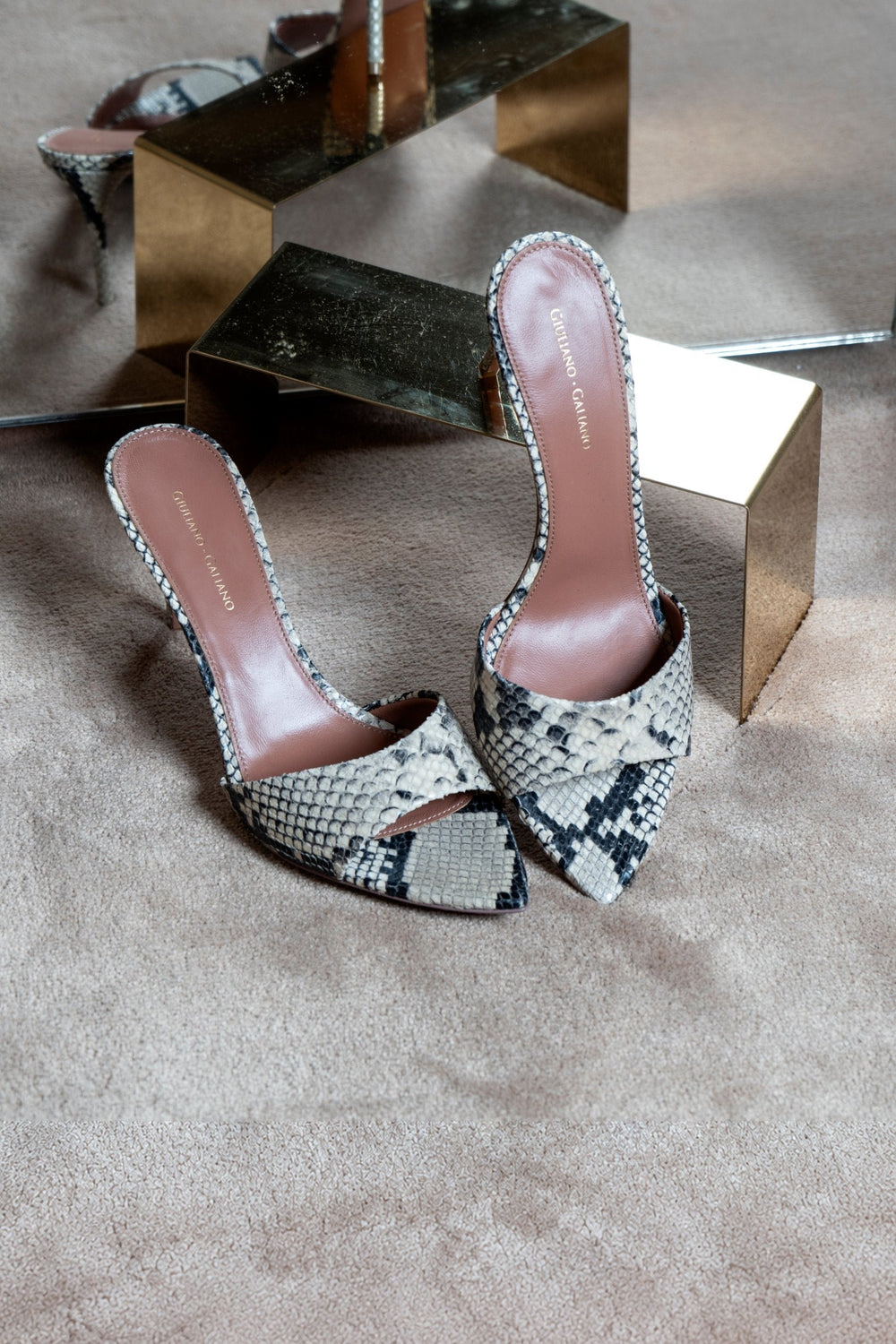 Alixia Sandal | Python Print | Rock - Giuliano Galiano | Handcrafted Luxury Sneakers Made In Italy