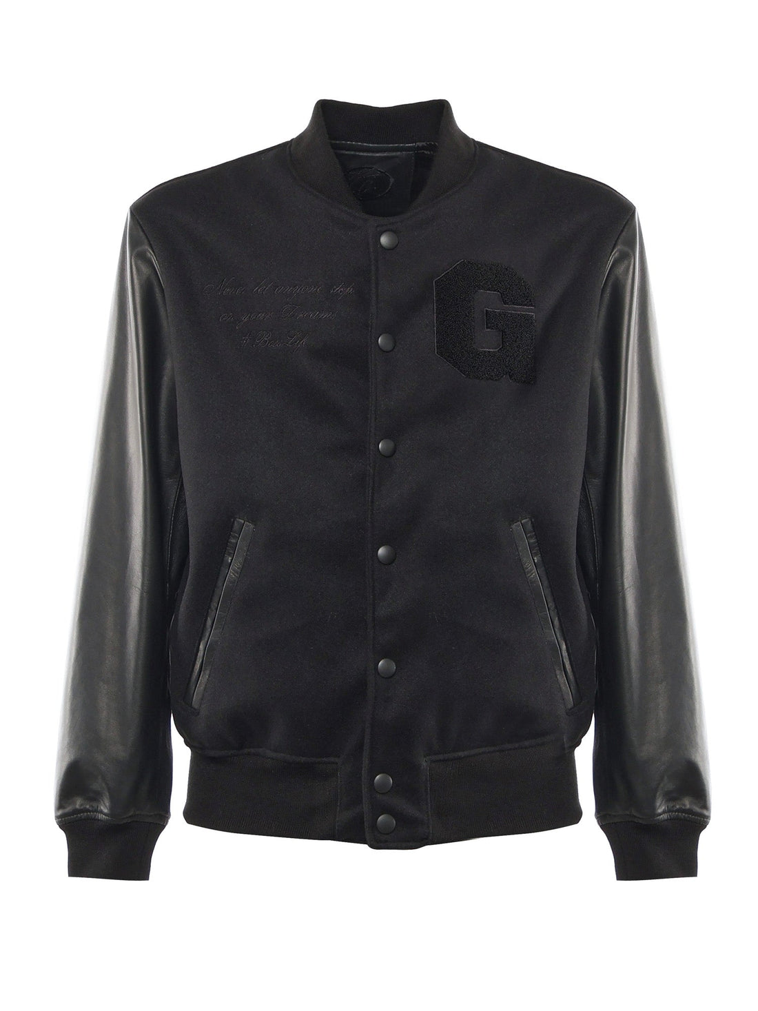 Bosslife Varsity Jacket | Black - Giuliano Galiano | Handcrafted Luxury Sneakers Made In Italy