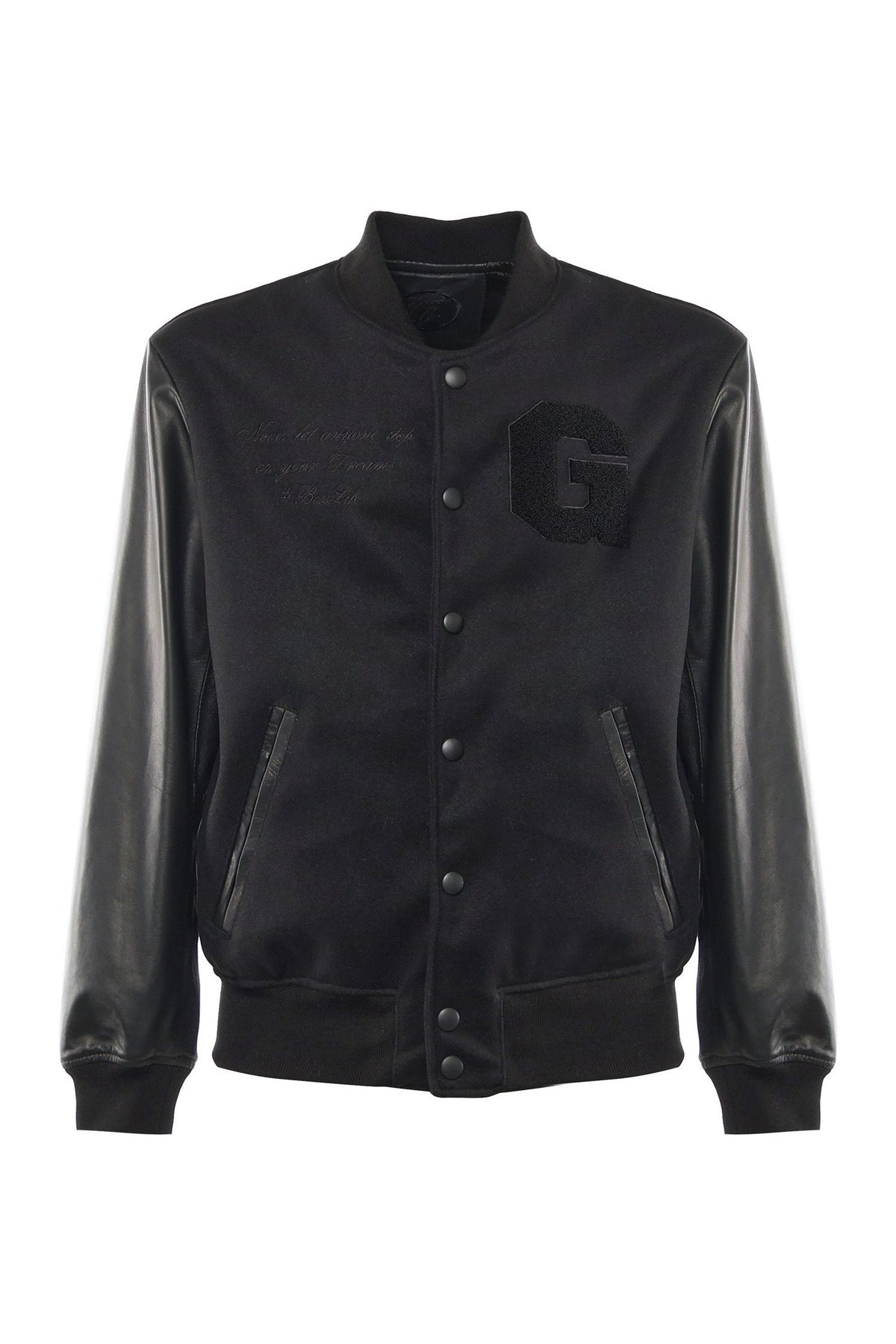 Bosslife Varsity Jacket | Black - Giuliano Galiano | Handcrafted Luxury Sneakers Made In Italy