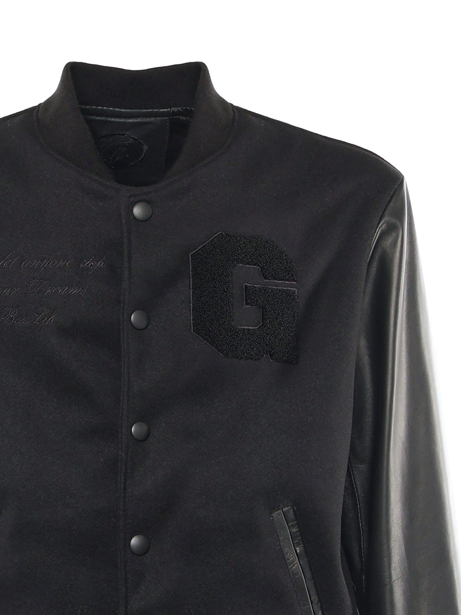 Bosslife Varsity Jacket | Black - Giuliano Galiano | Handcrafted Luxury Sneakers Made In Italy