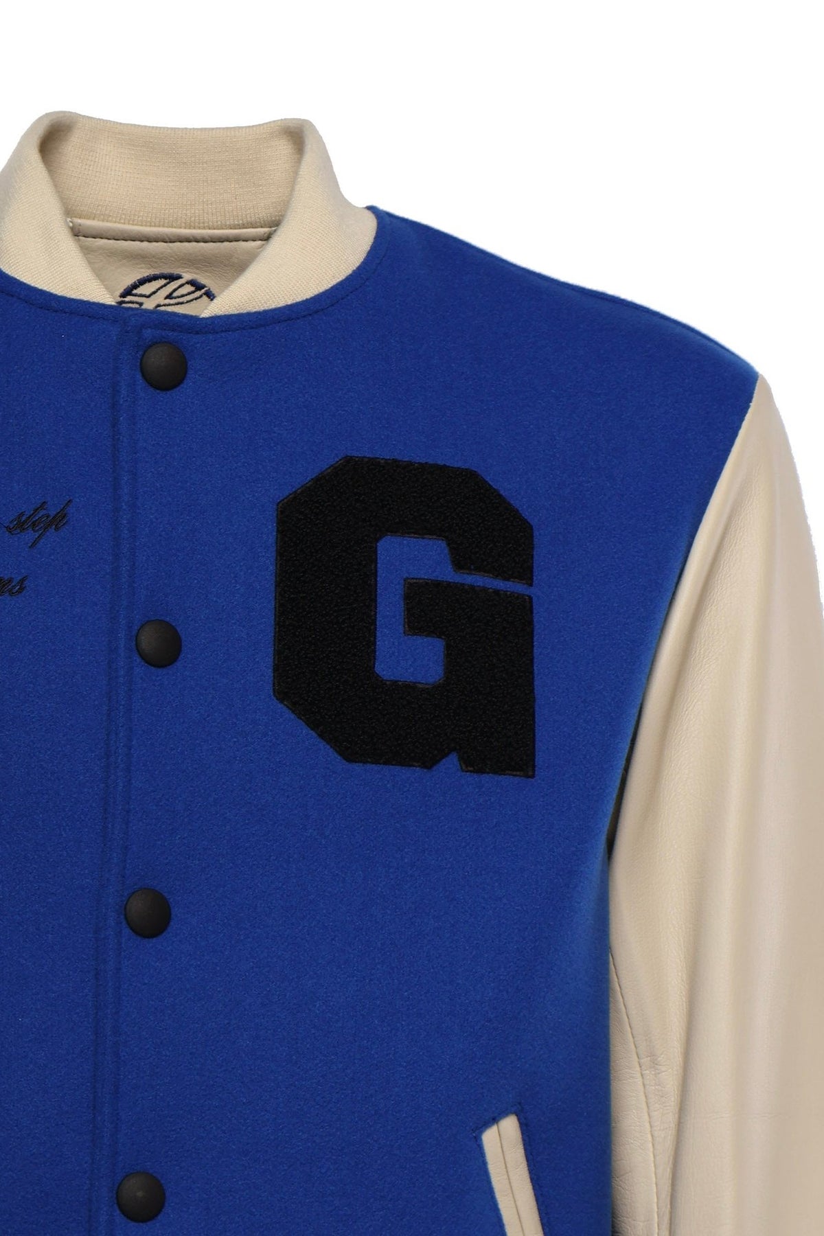 Bosslife Varsity Jacket | Blue - Giuliano Galiano | Handcrafted Luxury Sneakers Made In Italy