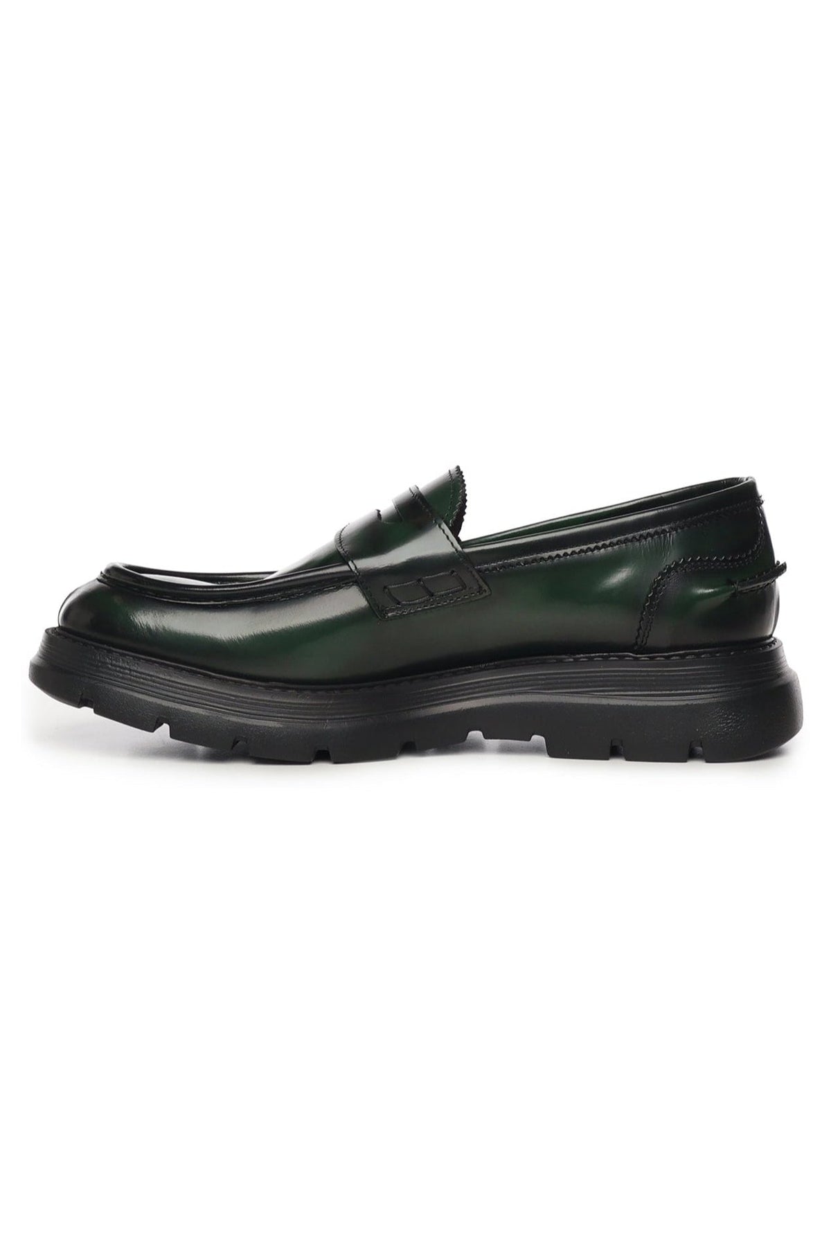 Bryan Mocassins | Forest Green | Leather - Giuliano Galiano | Handcrafted Luxury Sneakers Made In Italy