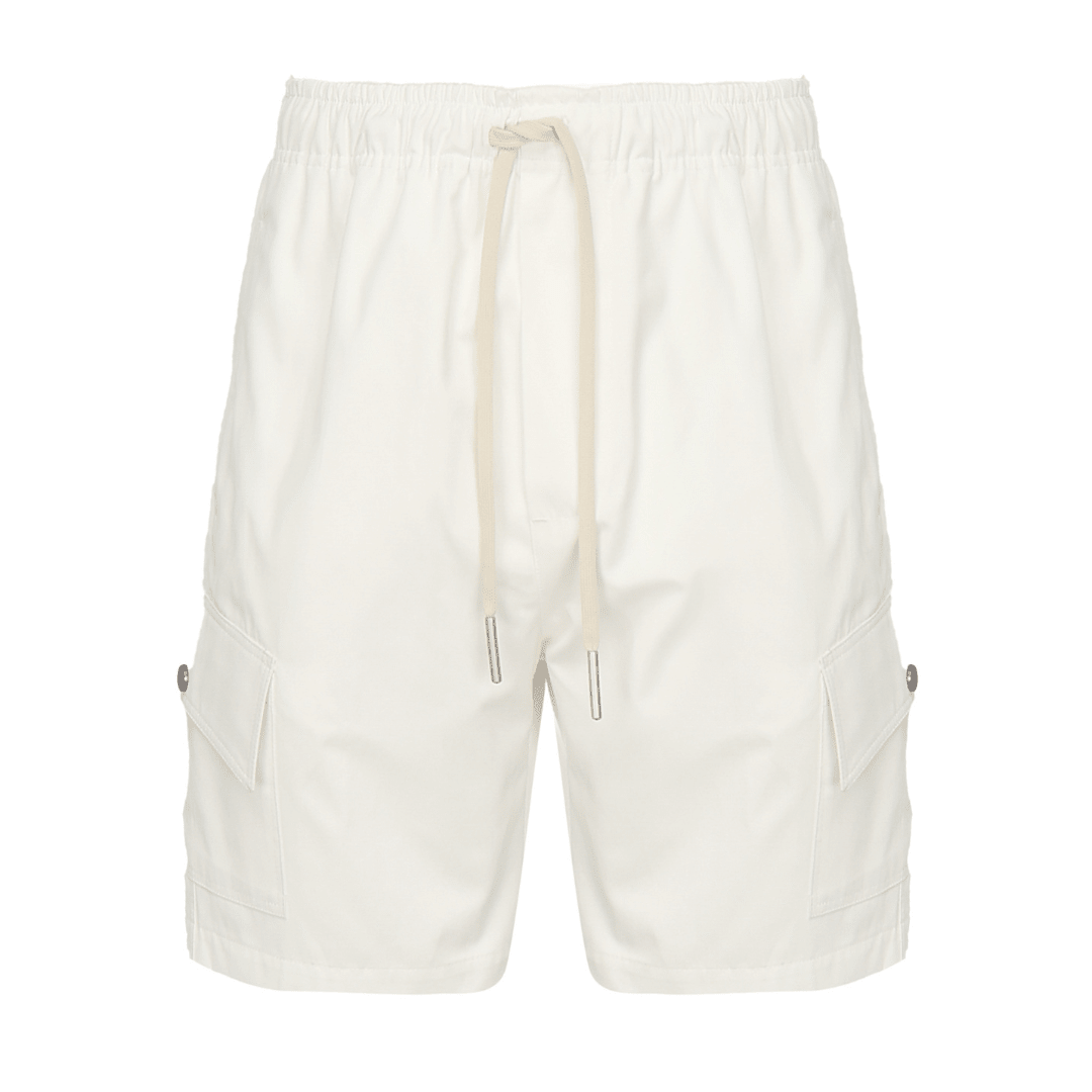 Cargo Shorts | White - Giuliano Galiano | Handcrafted Luxury Sneakers Made In Italy