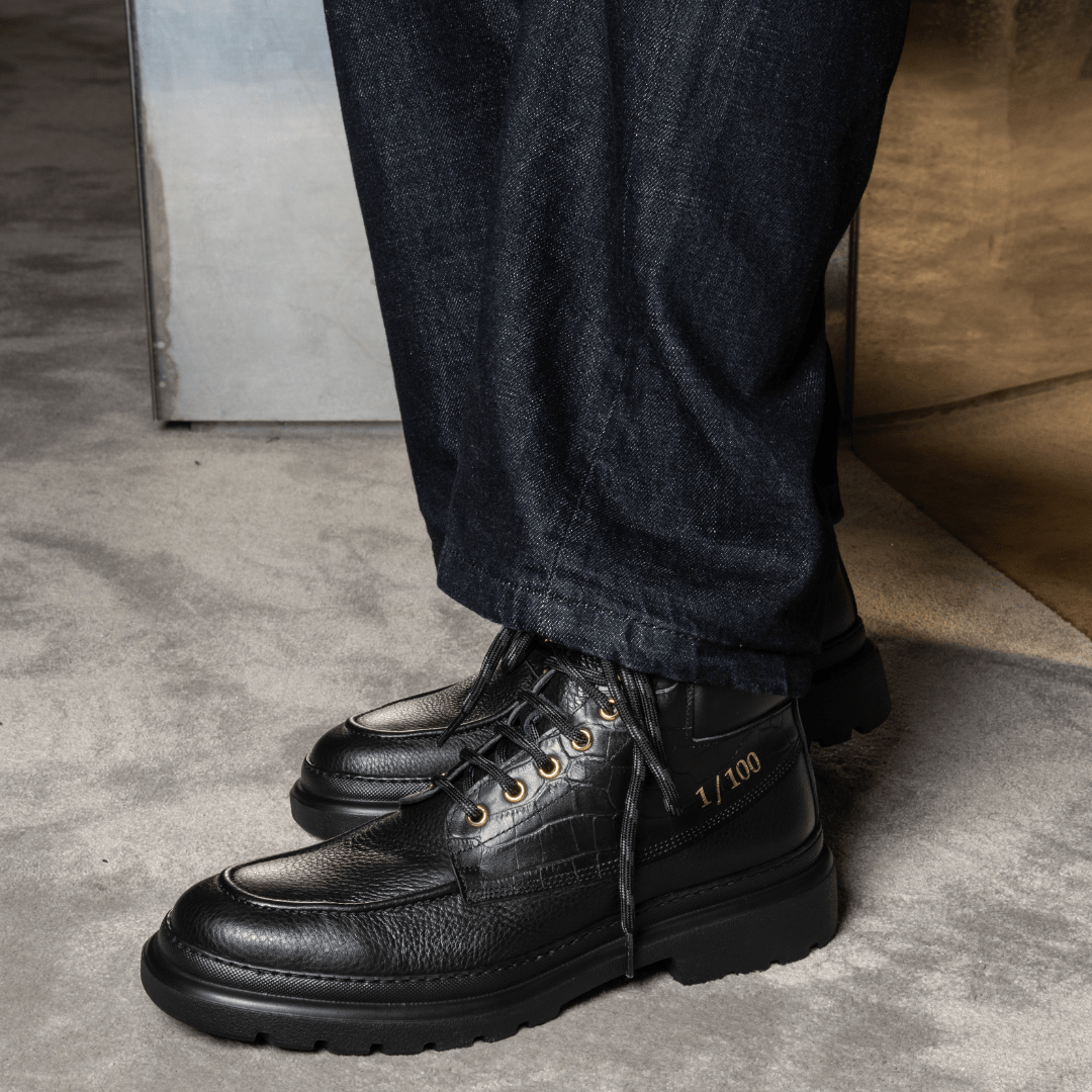 Chicago Boots | Croc leather - Giuliano Galiano | Handcrafted Luxury Sneakers Made In Italy
