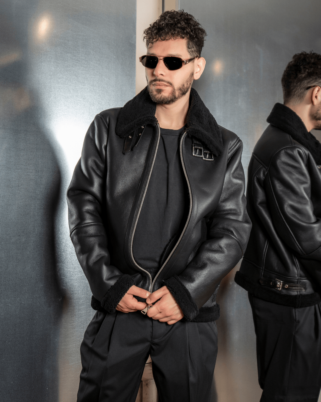 Chicago Shearling Jacket - Giuliano Galiano | Handcrafted Luxury Sneakers Made In Italy