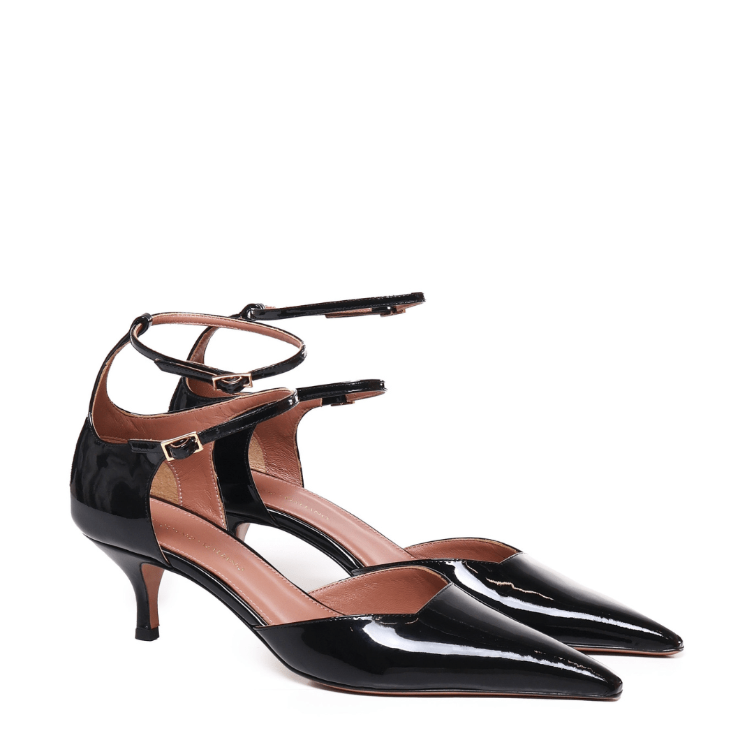 Décolleté Joana | Black | Pelle Verniciata - Giuliano Galiano | Handcrafted Luxury Sneakers Made In Italy
