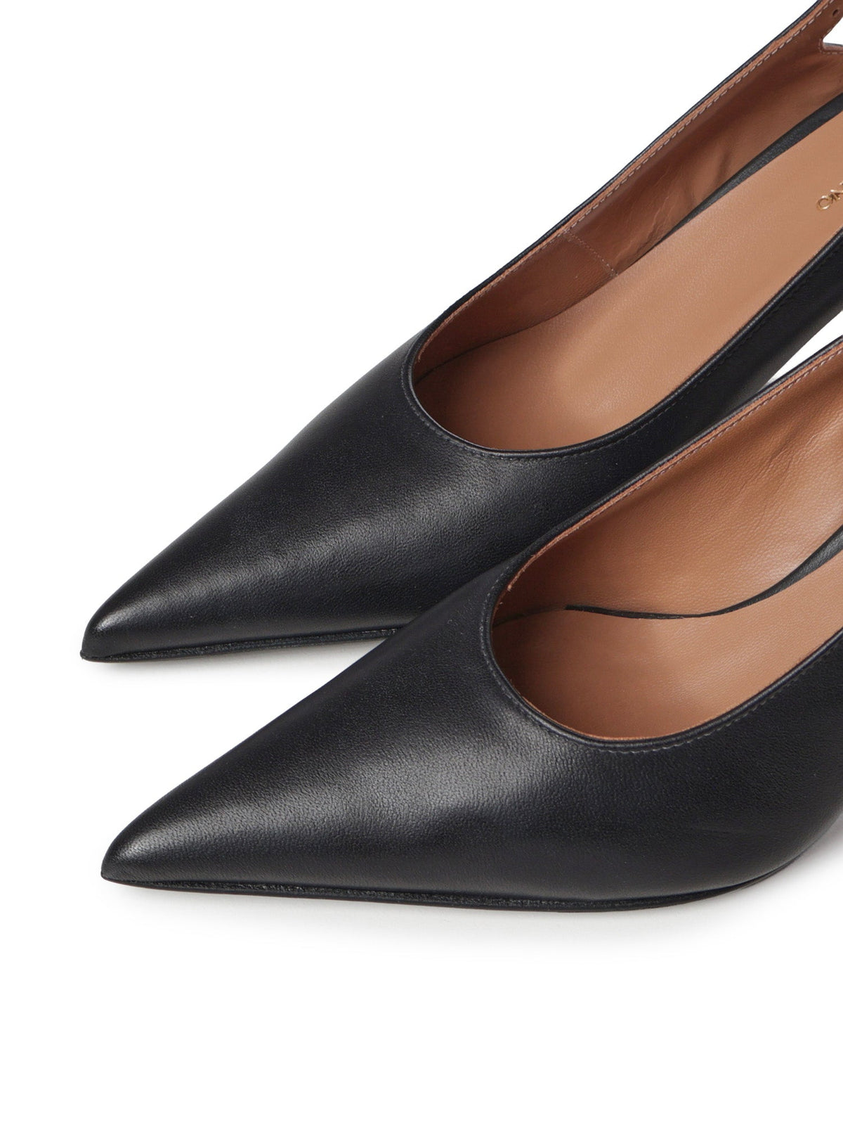 Décolleté | Slingback Black | Roxy in nappa - Giuliano Galiano | Handcrafted Luxury Sneakers Made In Italy