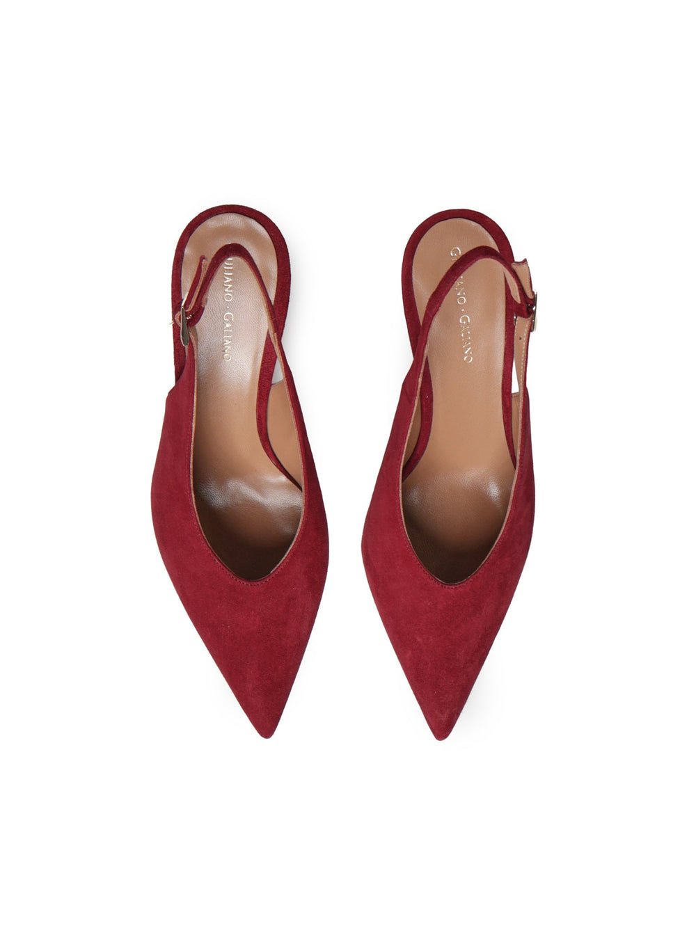 Décolleté | Slingback Bordeaux | Tara in camoscio - Giuliano Galiano | Handcrafted Luxury Sneakers Made In Italy