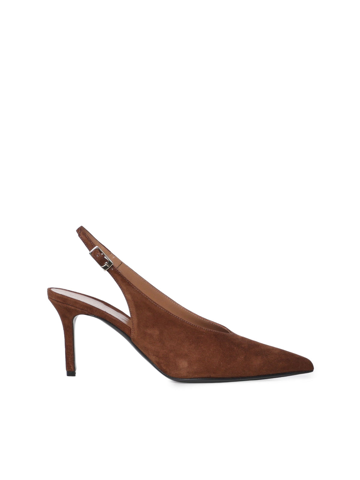 Décolleté | Slingback Brown | Tara in camoscio - Giuliano Galiano | Handcrafted Luxury Sneakers Made In Italy