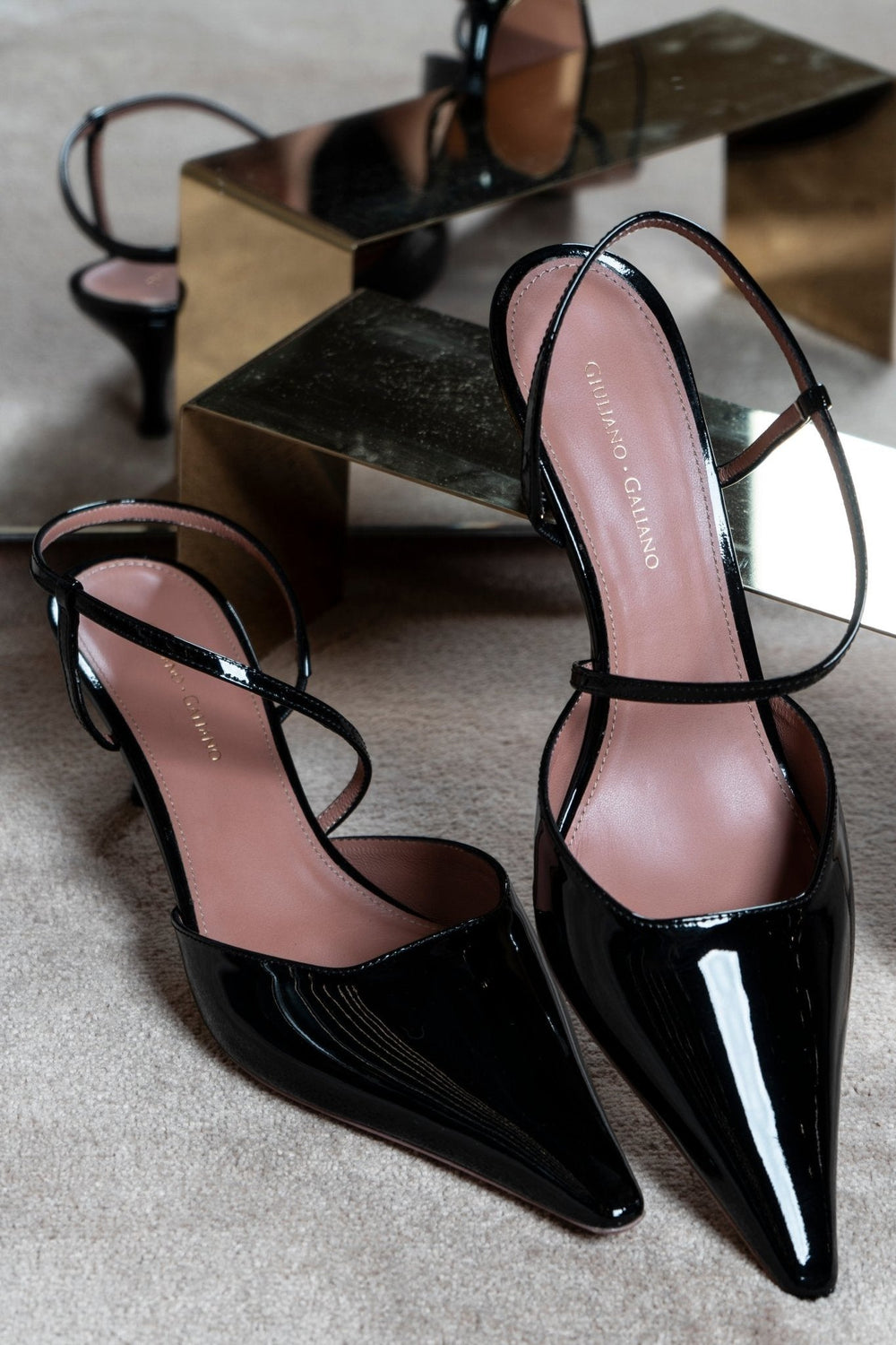 Demi Sandal | Pelle | Black - Giuliano Galiano | Handcrafted Luxury Sneakers Made In Italy