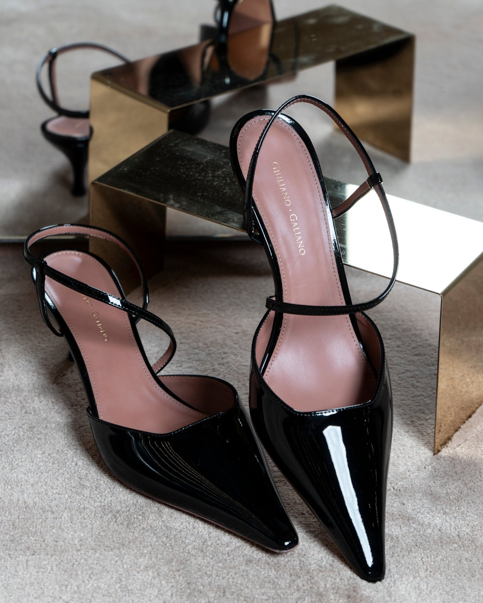 Demi Sandal | Pelle | Black - Giuliano Galiano | Handcrafted Luxury Sneakers Made In Italy