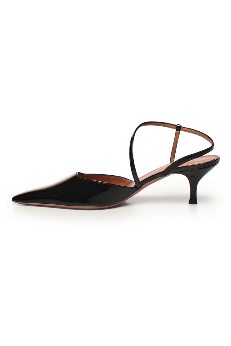 Demi Sandal | Pelle | Black - Giuliano Galiano | Handcrafted Luxury Sneakers Made In Italy