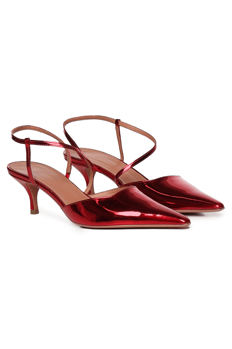 Demi Sandal | Pelle | Cherry - Giuliano Galiano | Handcrafted Luxury Sneakers Made In Italy