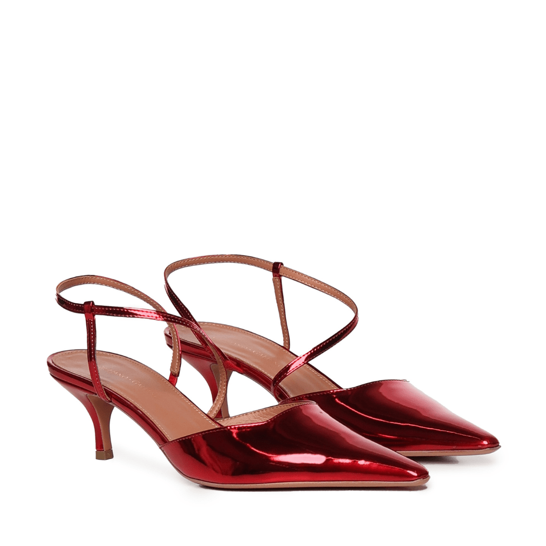 Demi Sandal | Pelle | Cherry - Giuliano Galiano | Handcrafted Luxury Sneakers Made In Italy