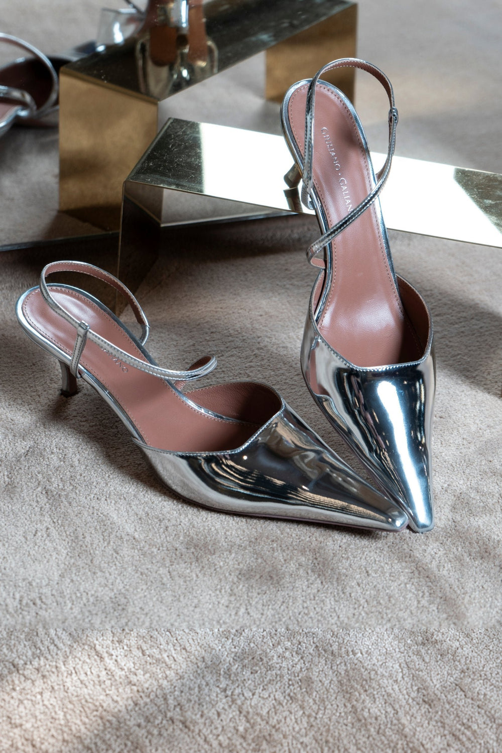 Demi Sandal | Pelle | Silver - Giuliano Galiano | Handcrafted Luxury Sneakers Made In Italy