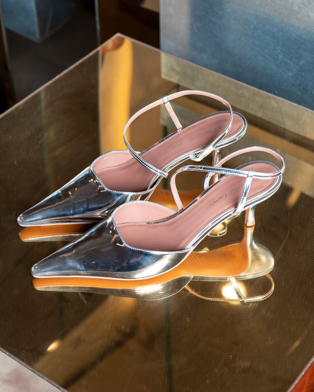 Demi Sandal | Pelle | Silver - Giuliano Galiano | Handcrafted Luxury Sneakers Made In Italy