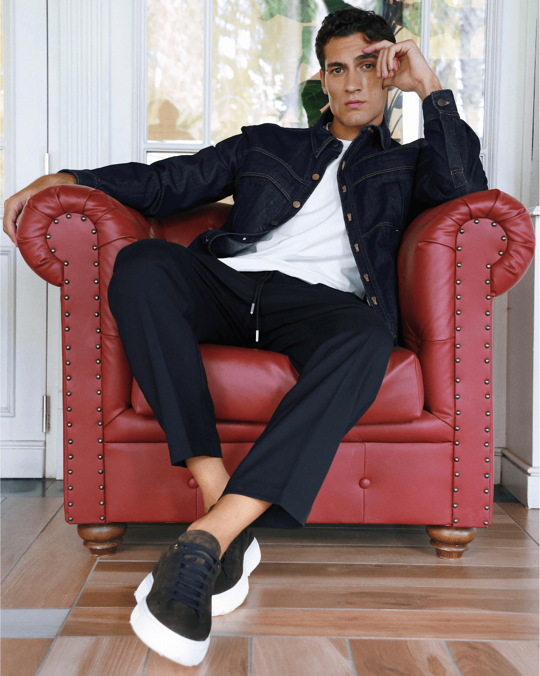 Denim shirt | Midnight Blue - Giuliano Galiano | Handcrafted Luxury Sneakers Made In Italy