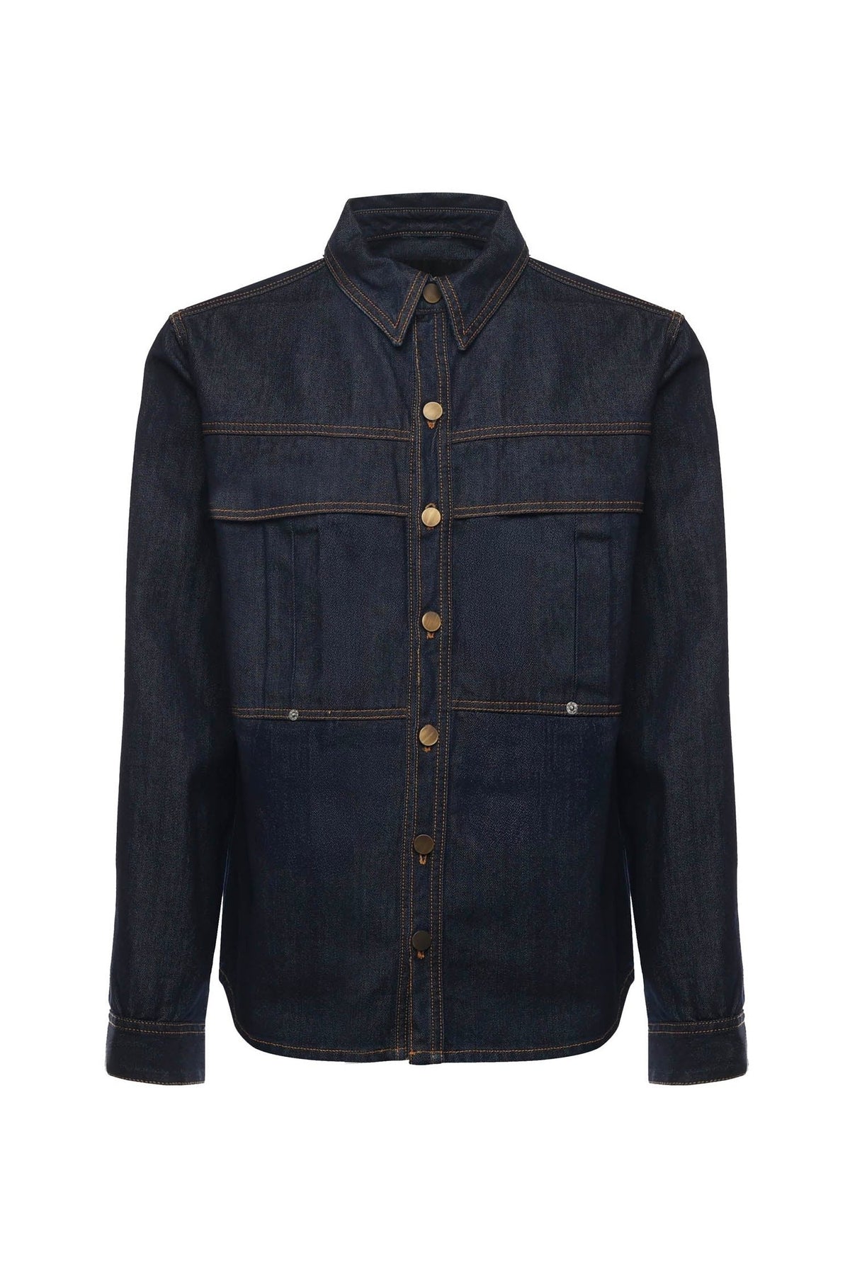 Denim shirt | Midnight Blue - Giuliano Galiano | Handcrafted Luxury Sneakers Made In Italy